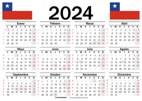 calendario chileno con festivos 2024